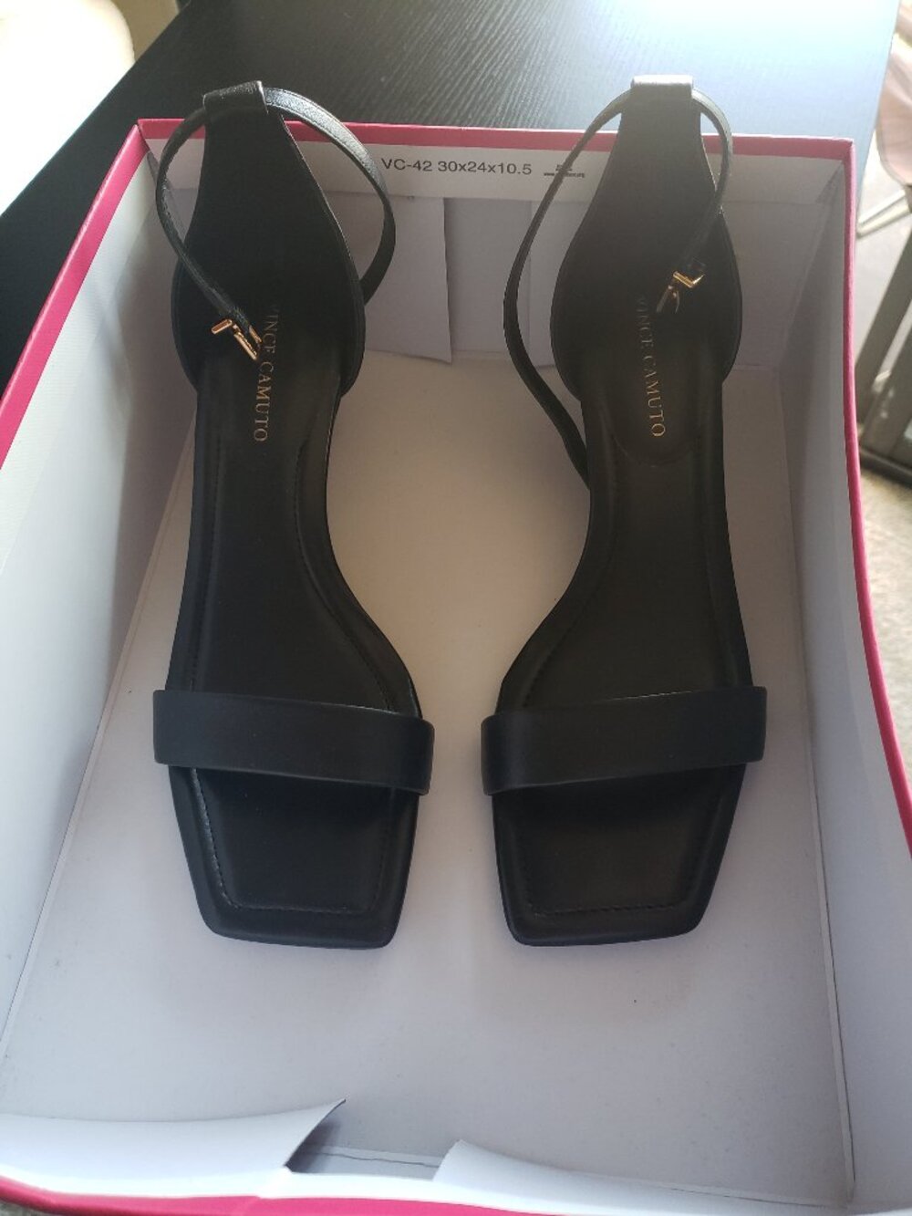 Vince Camuto Vinkley Black square-toe kitten heels size 6.5M
